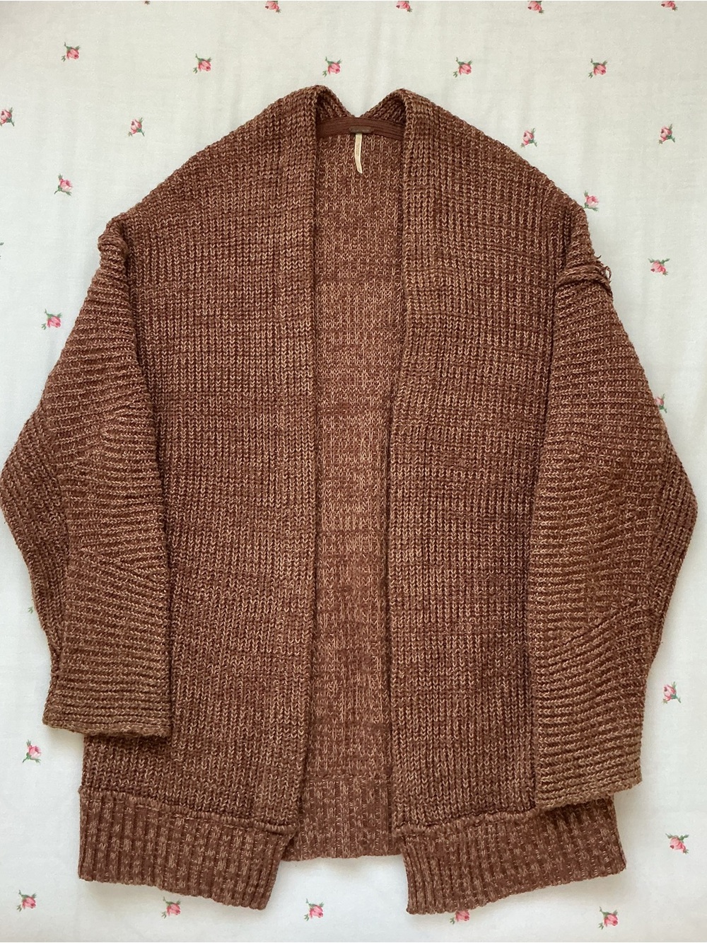 Free People brown knit cardigan